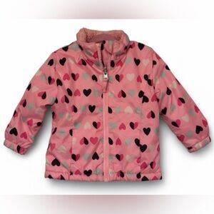 Ad Toddler Pink Winter Coat With Hearts-Health Tex- Size 18 Mo